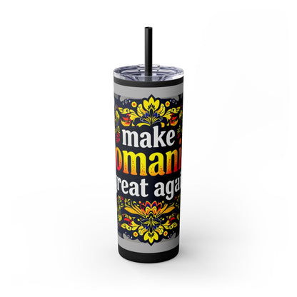 Color: Black | Size: 20oz | Product: Romanian Pride Statement Tumbler | Category: Unisex