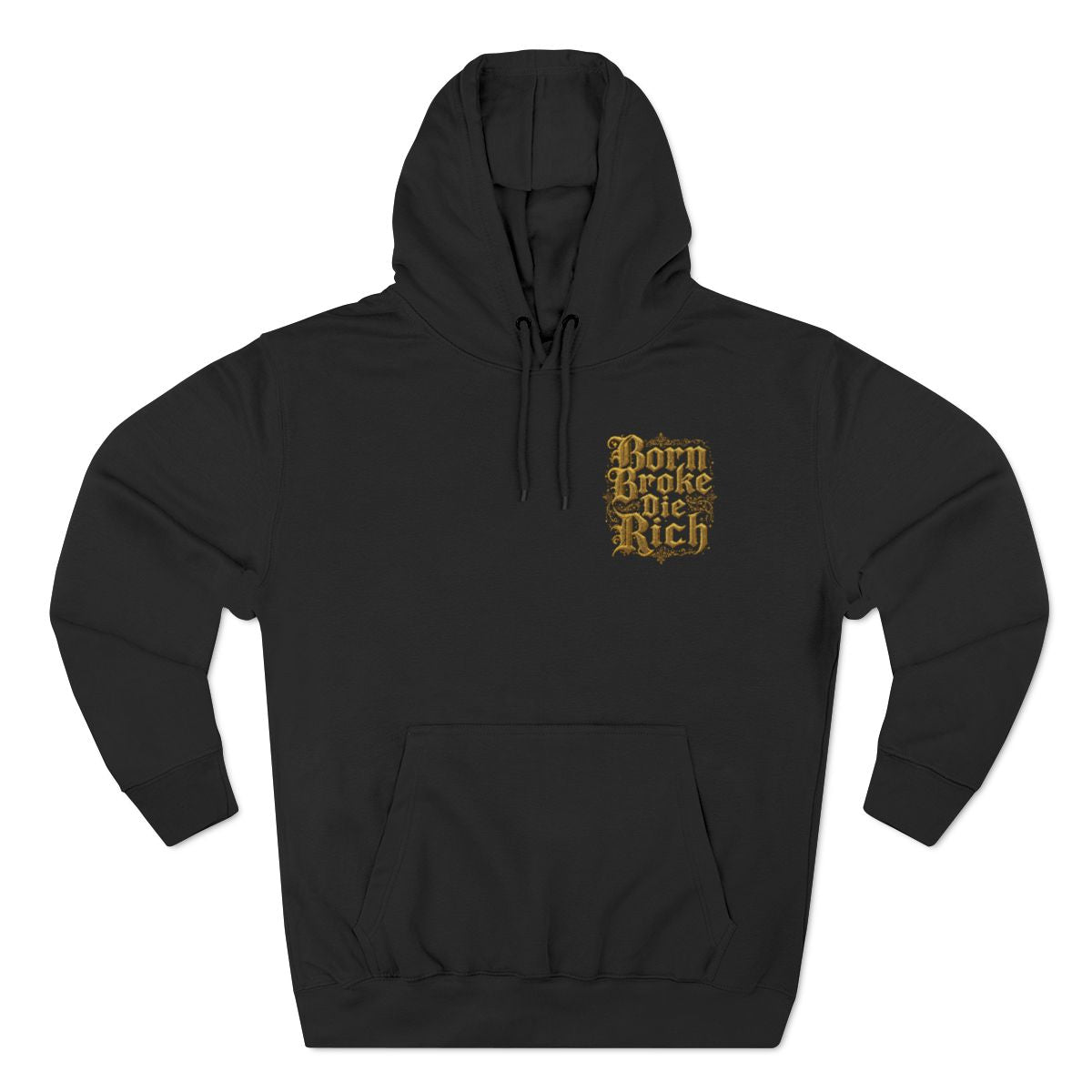 Color: Black | royal-gothic-typography-hoodie