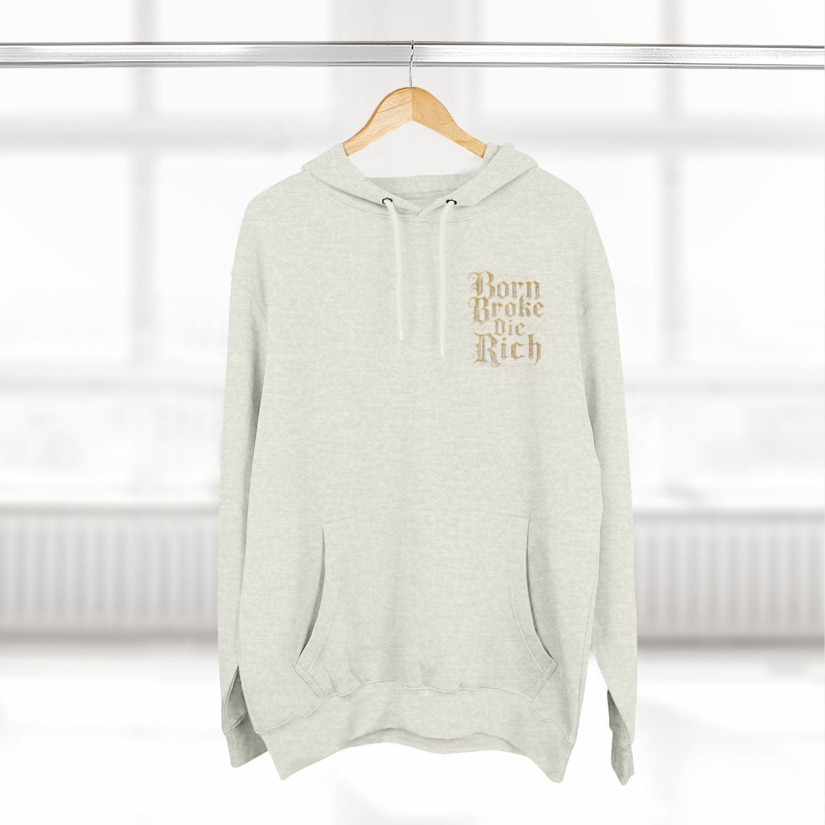 Color: Oatmeal Heather | royal-gothic-typography-hoodie