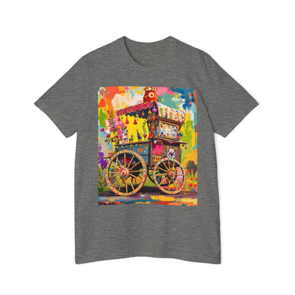 Color: Deep Heather | Size: XS | Product: Rustic Decorative Cart Theme T-Shirt | Category: Unisex