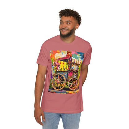 Color: Mauve | Size: XS | Product: Rustic Decorative Cart Theme T-Shirt | Category: Unisex
