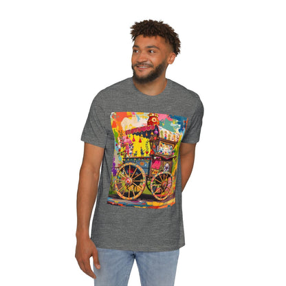 Color: Deep Heather | Size: XS | Product: Rustic Decorative Cart Theme T-Shirt | Category: Unisex