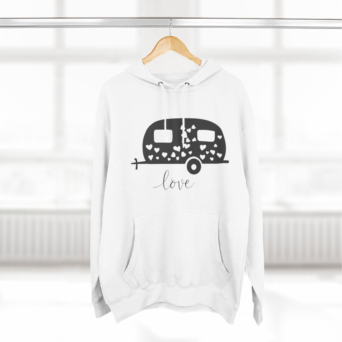 Color: White | Silhouette Caravan Minimalist Hoodie