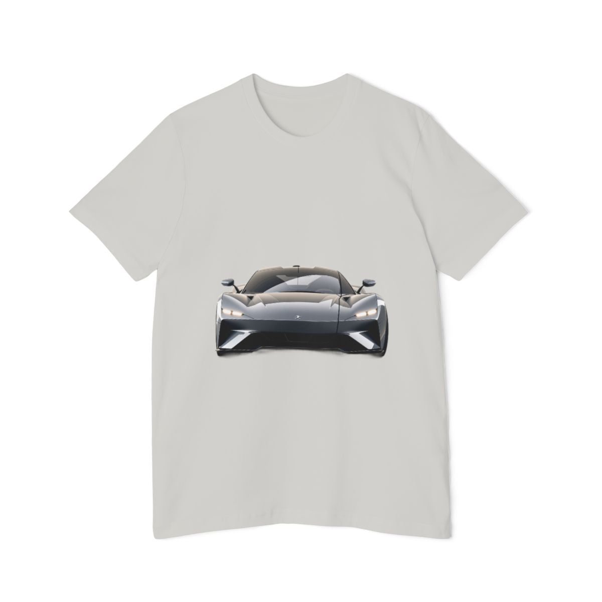 Color: Silver | Size: XS | Product: Sleek Car Graphic T-Shirt | Category: Unisex