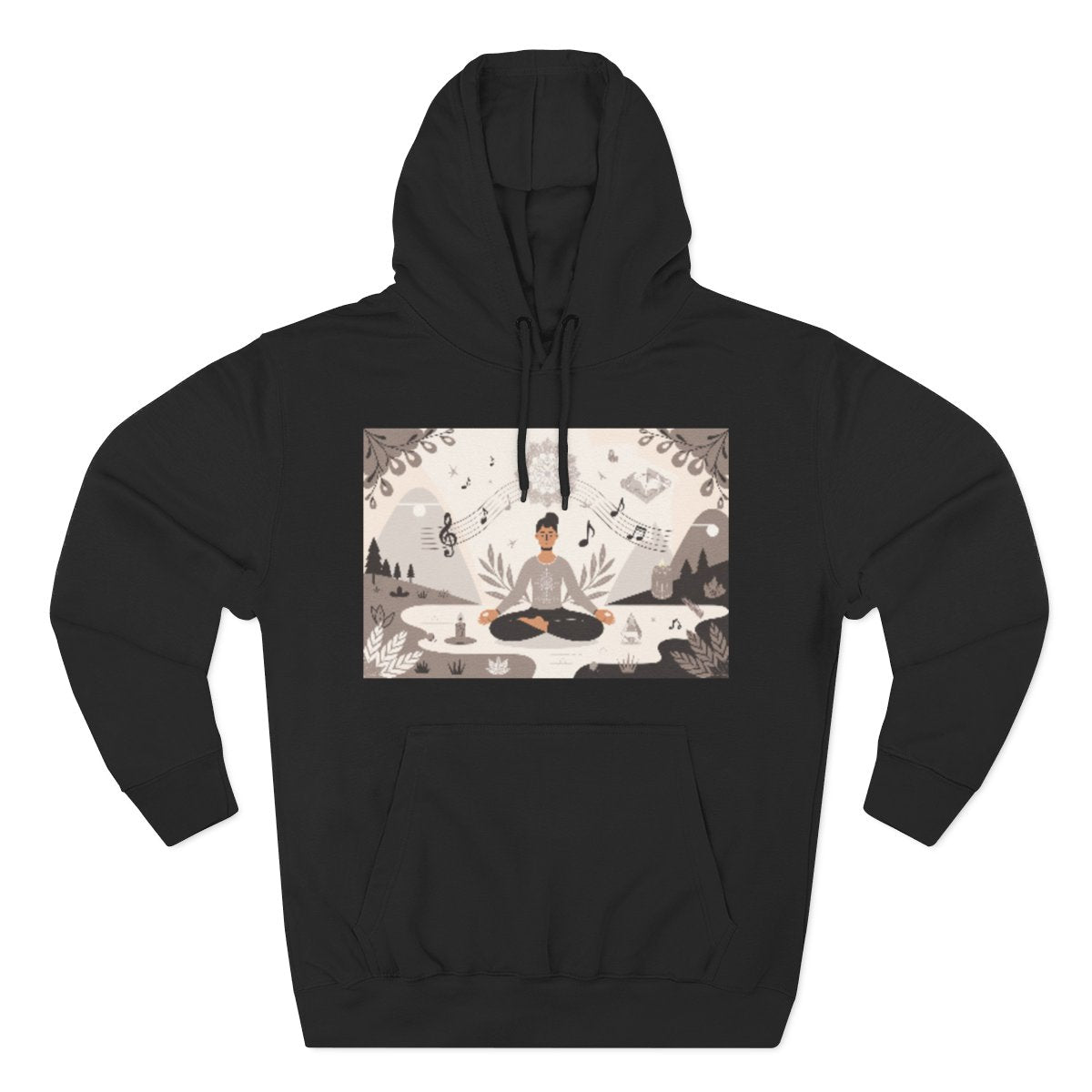 Color: Black | Size: S | Product: Spiritual Harmony and Music Hoodie | Category: Unisex