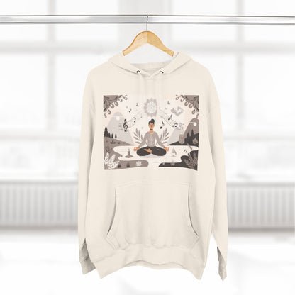 Color: Sandshell | Size: S | Product: Spiritual Harmony and Music Hoodie | Category: Unisex