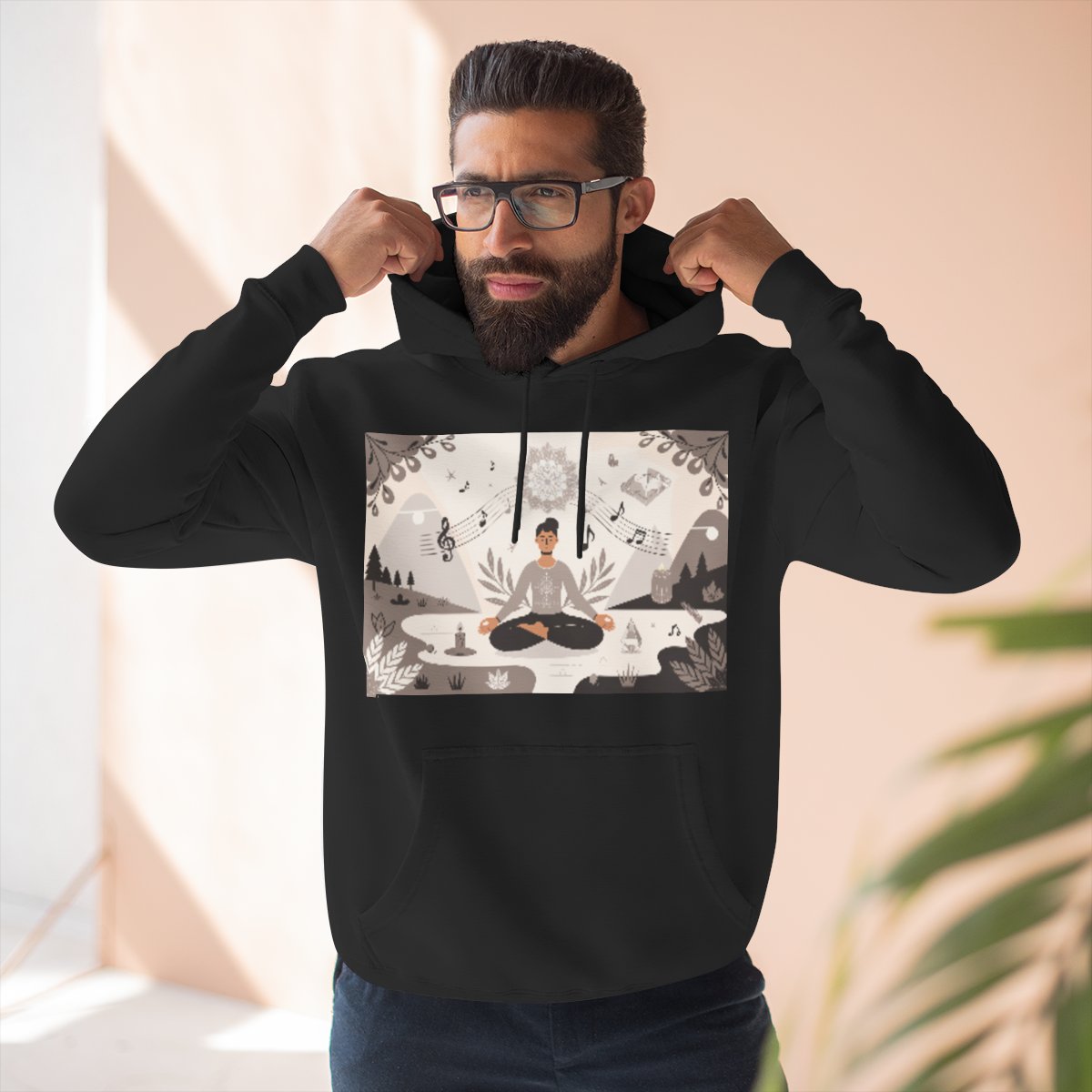 Color: Black | Size: S | Product: Spiritual Harmony and Music Hoodie | Category: Unisex