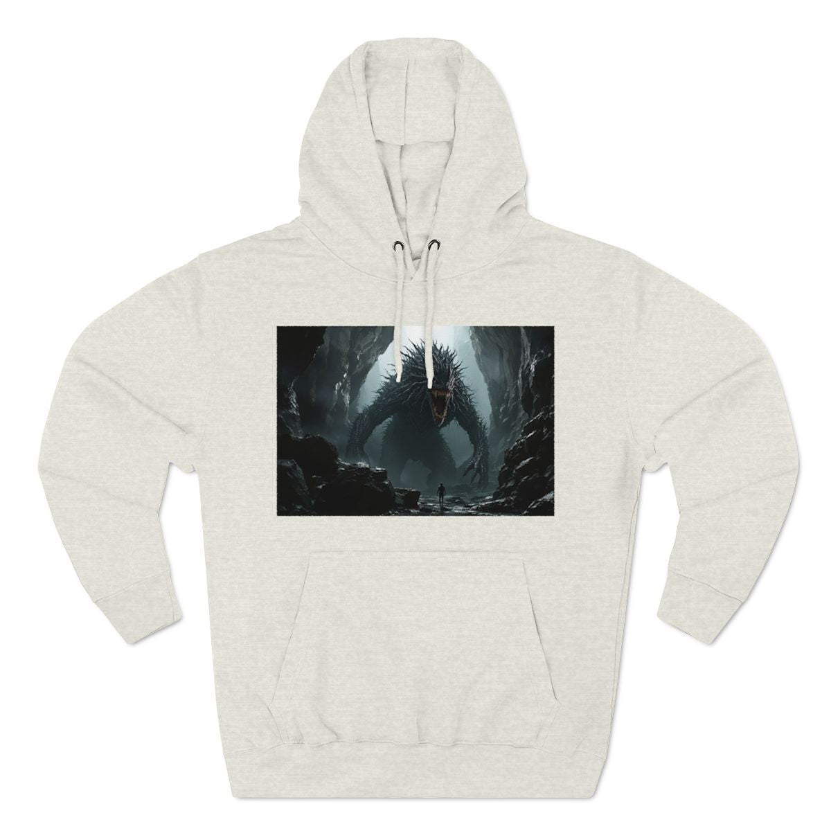 Color: Oatmeal Heather | Size: S | Product: The Gorge Monster Photorealistic Hoodie | Category: Unisex