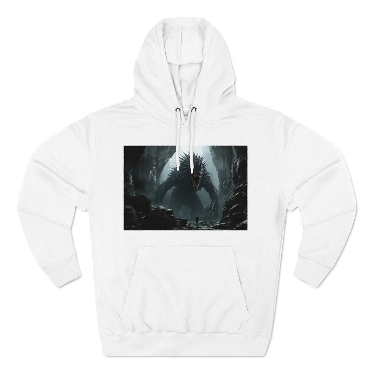 Color: White | Size: S | Product: The Gorge Monster Photorealistic Hoodie | Category: Unisex