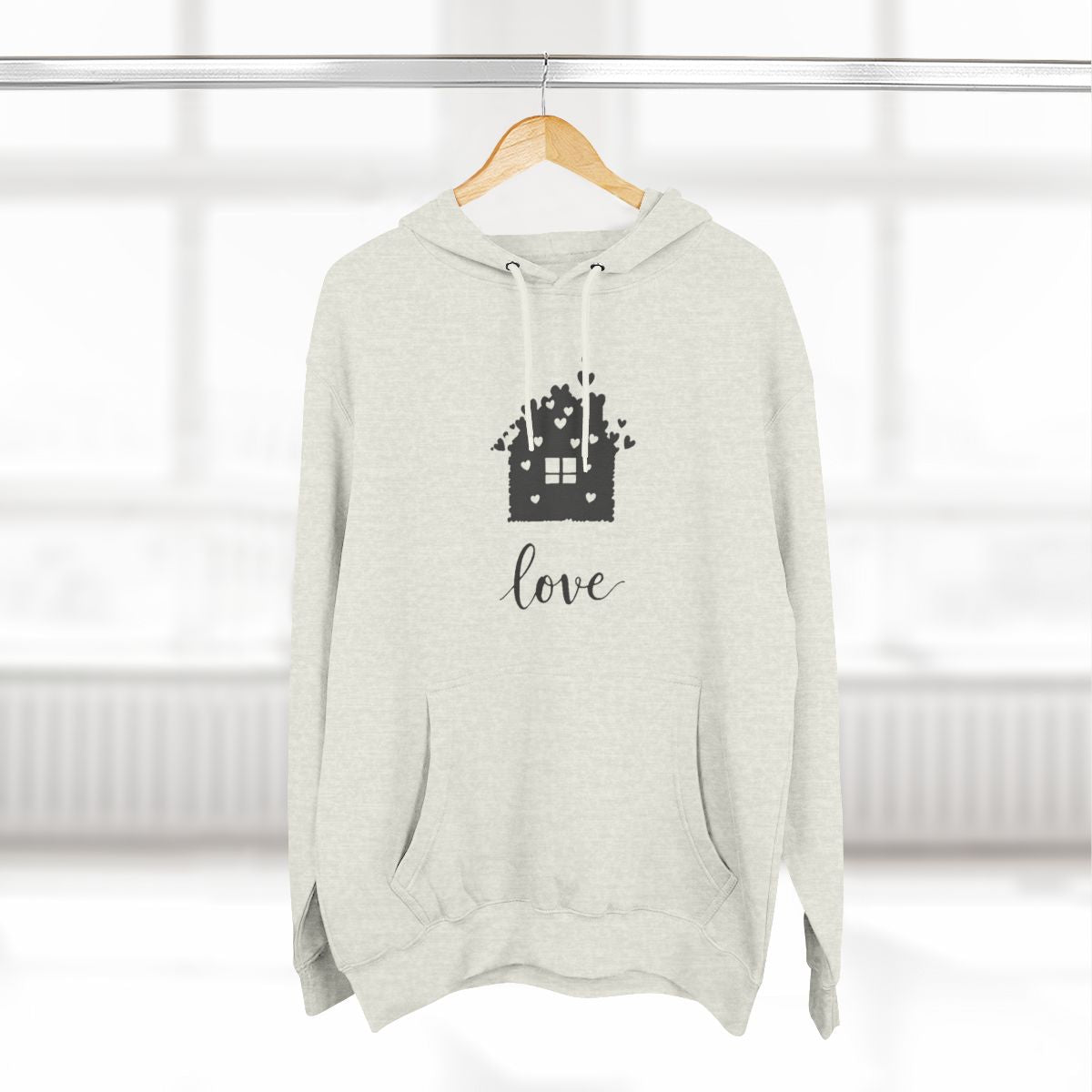 Color: Oatmeal Heather | TinyHouse Love Minimalist Hoodie