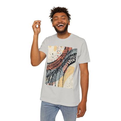 Color: Silver | Size: XS | Product: Tire Tracks Abstract Art T-Shirt | Category: Unisex