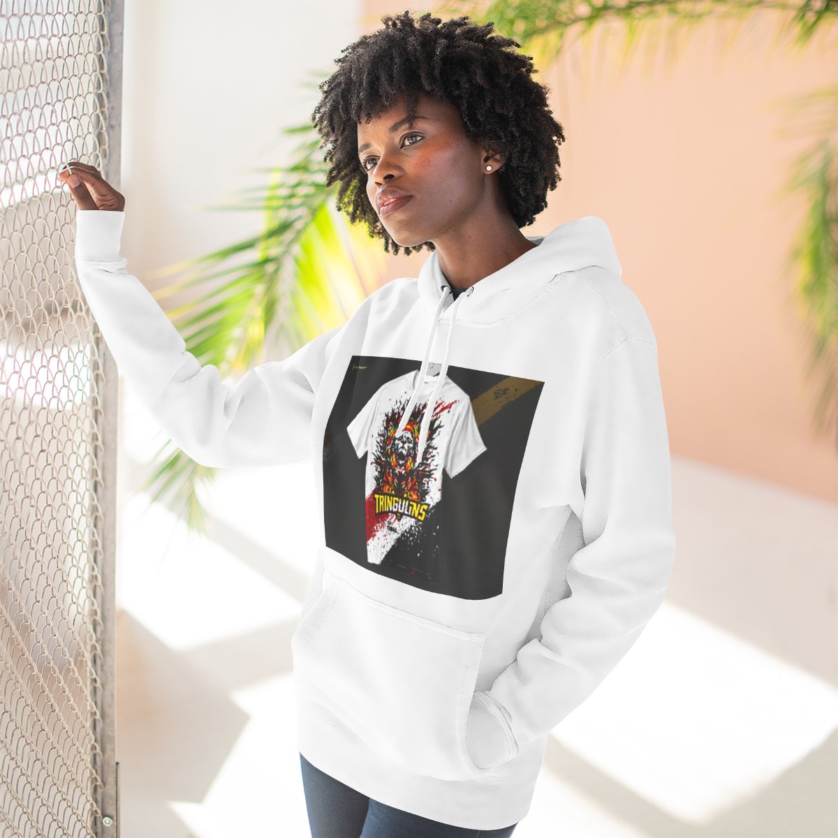 Color: White | Size: S | Product: Trinidad Basketball Essence Hoodie | Category: Unisex