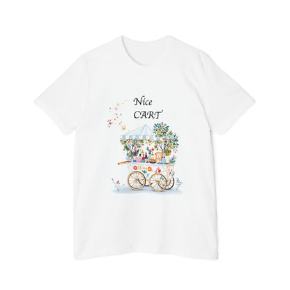 Color: White | Size: XS | Product: Vintage Cart Artistic T-Shirt | Category: Unisex