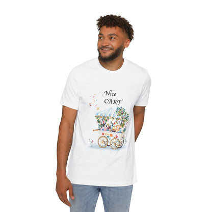 Color: White | Size: XS | Product: Vintage Cart Artistic T-Shirt | Category: Unisex