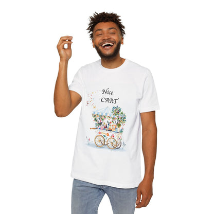 Color: White | Size: XS | Product: Vintage Cart Artistic T-Shirt | Category: Unisex
