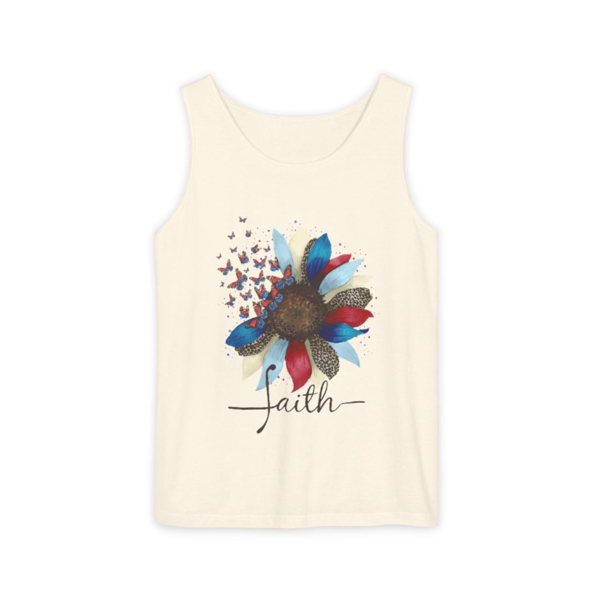 Color: Ivory | Size: S | Product: Watercolor July 4 Celebration Tanktop | Category: Unisex