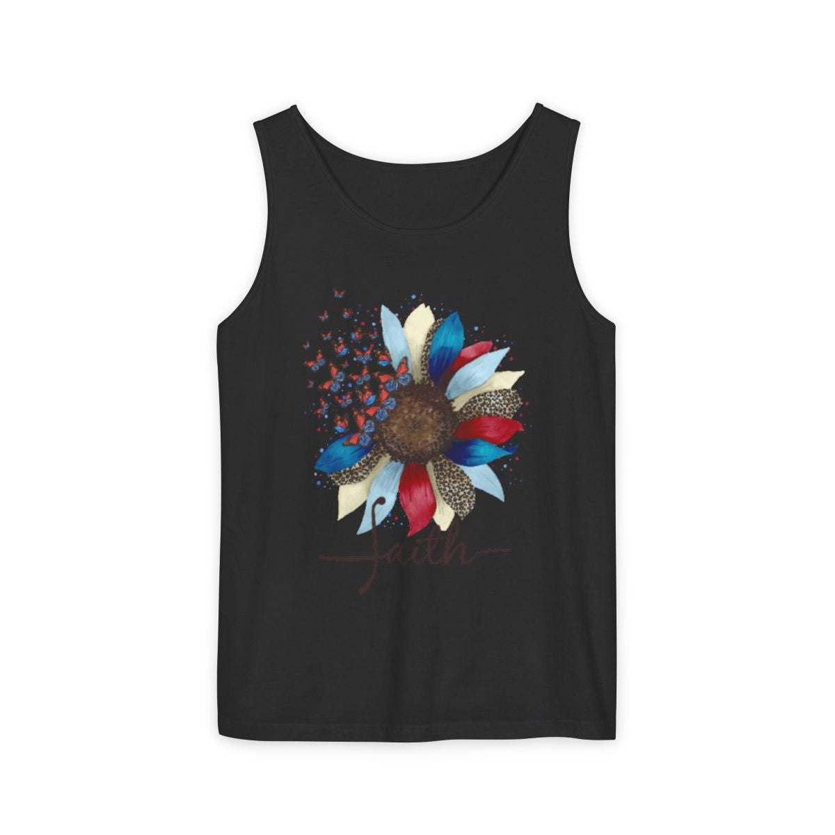 Color: Black | Size: XS | Product: Watercolor July 4 Celebration Tanktop | Category: Unisex