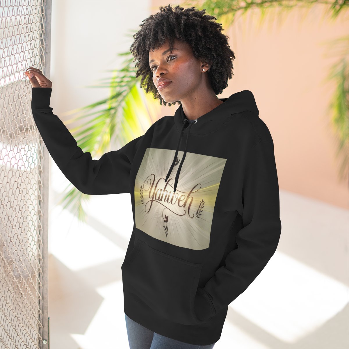 Color: Black | Size: S | Product: Yahweh Spiritual Style Hoodie | Category: Unisex
