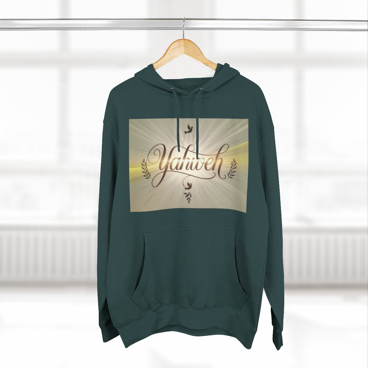 Color: Sports Green | Size: S | Product: Yahweh Spiritual Style Hoodie | Category: Unisex